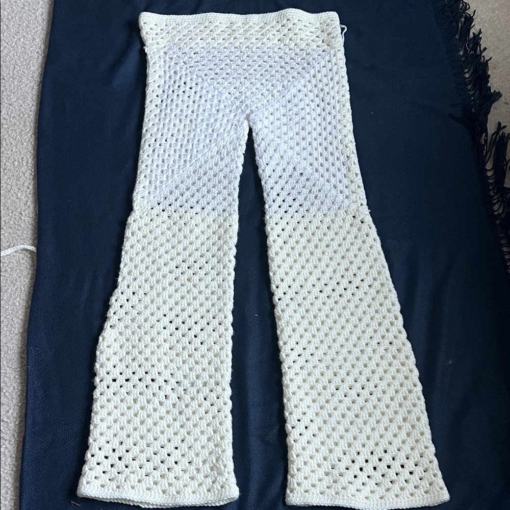 Crochet Cream Pants
